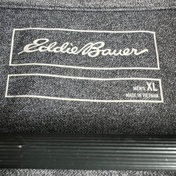 Eddie Bauer Polo Shirt Men XL Gray Short Sleeve Button Neck - Picture 4 of 7